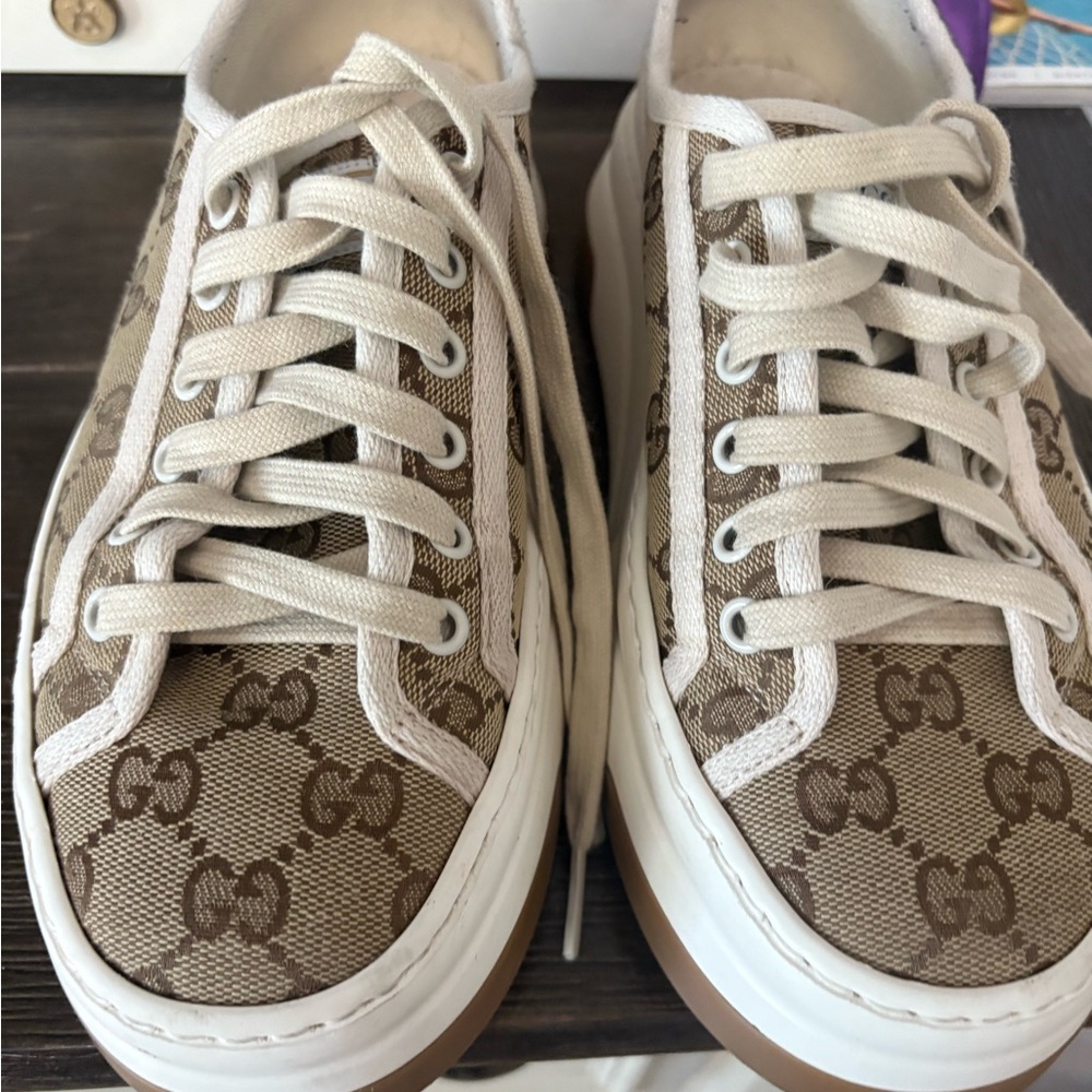 Gucci Cream Tennis 1977 Sneakers